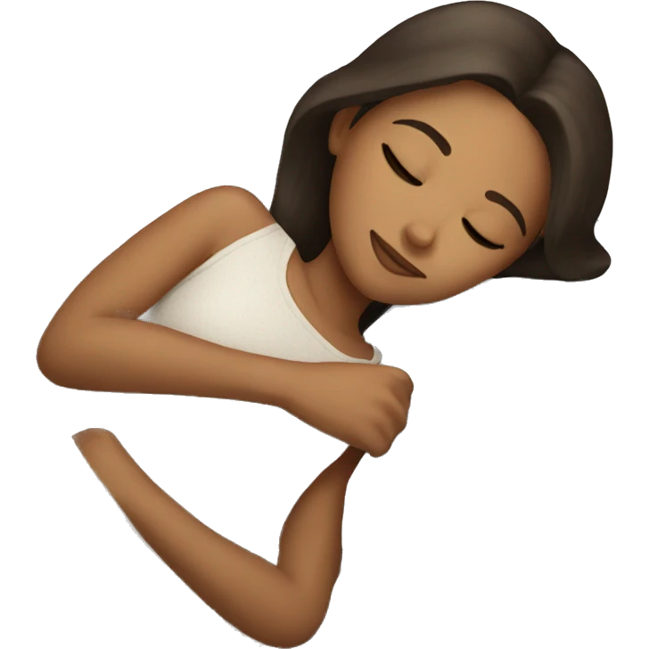Brunette girl sleeping emoji