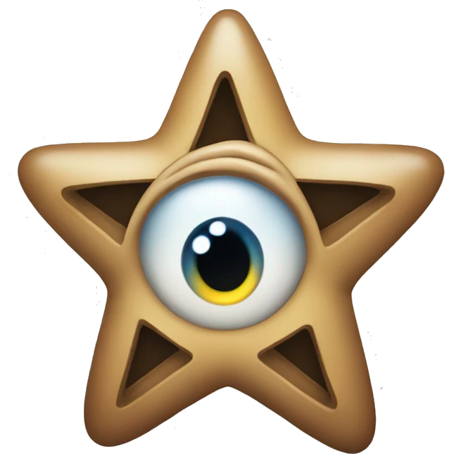 a tattoed star with a teardrop falling from the eyes emoji