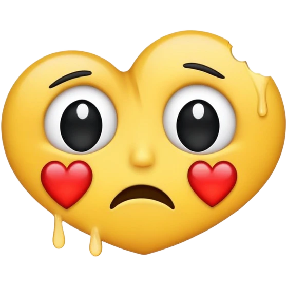 Emoji triste llorando con corazón negro roto emoji