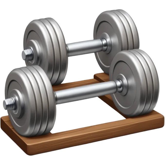 Dumbbell pressure level on a bebch emoji