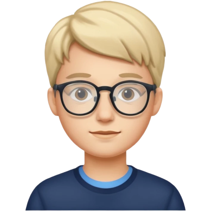 Gözlüklü genç  emoji