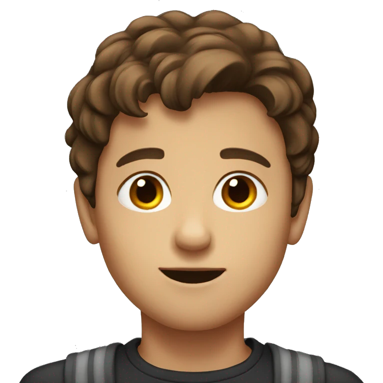 brown haired boy portrait emoji