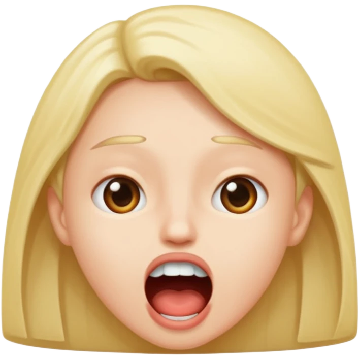 open mouth with letters A Б В coming out emoji