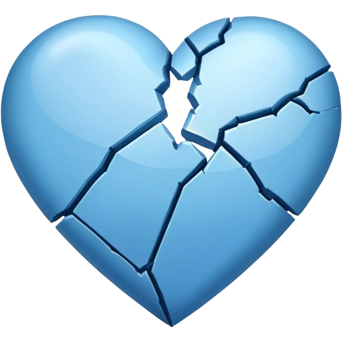 Blue broken heart emoji