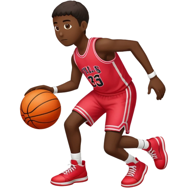 black man playing basketball with watermelon emoji