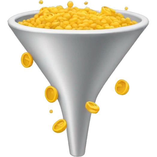 funnel de vendas emoji