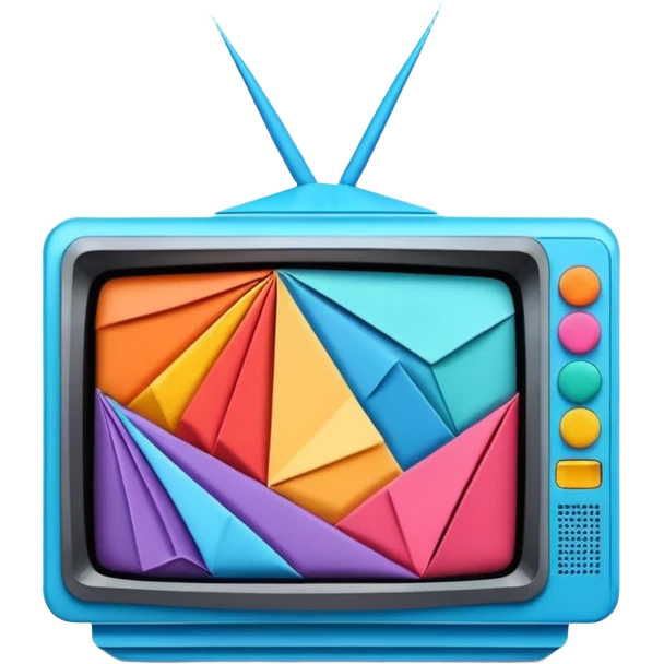 Origami télévision emoji