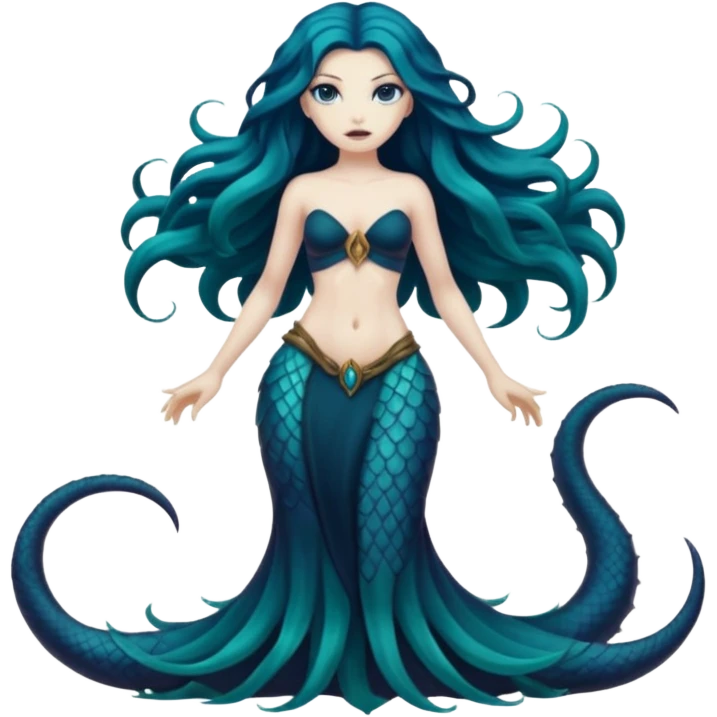 dark siren monster, full body emoji