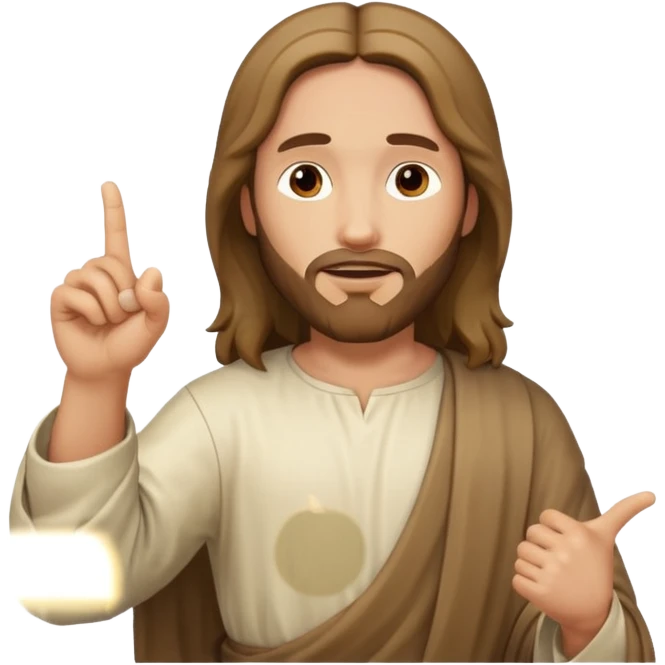 jesus pointing you with finger emoji