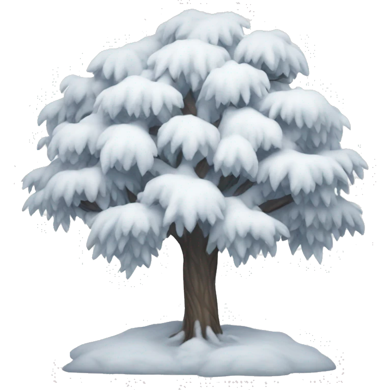 snowy white tree emoji
