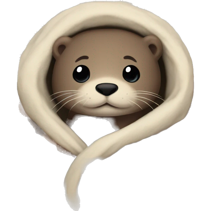 otter cozy in blanket emoji
