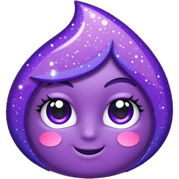 Glitter Roxo e Ciano Flecha emoji