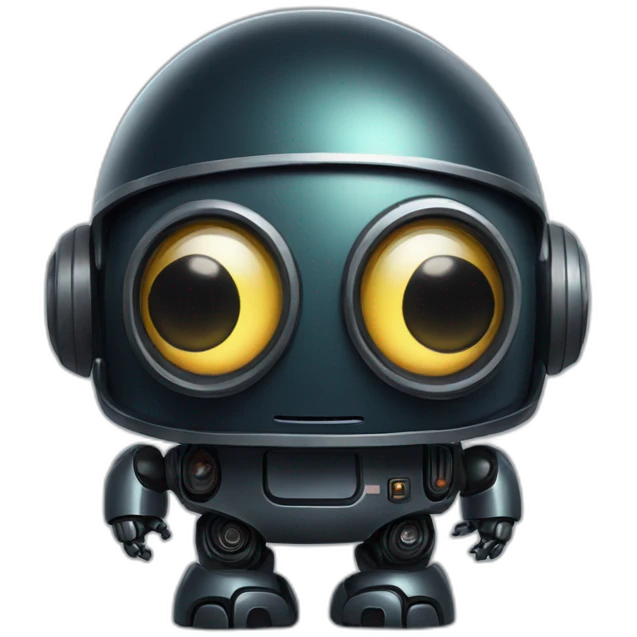cute space black robot emoji