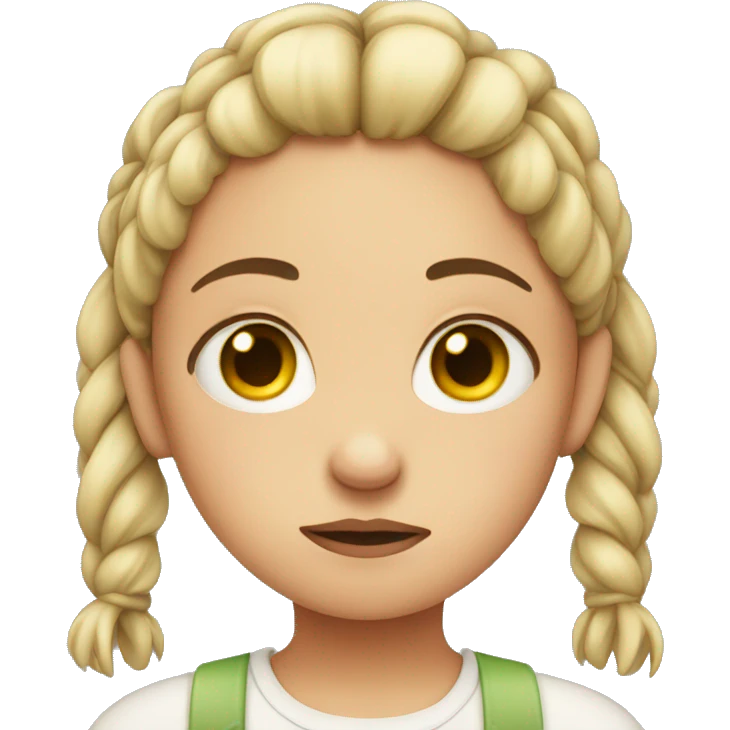 sad girl with pigtails emoji