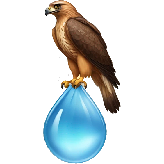 hawk water drop emoji