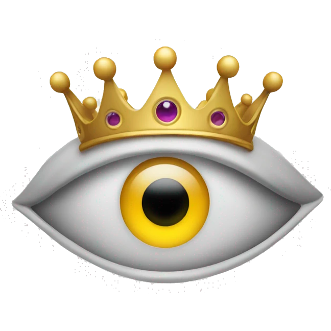 eye with a crown floating over emoji