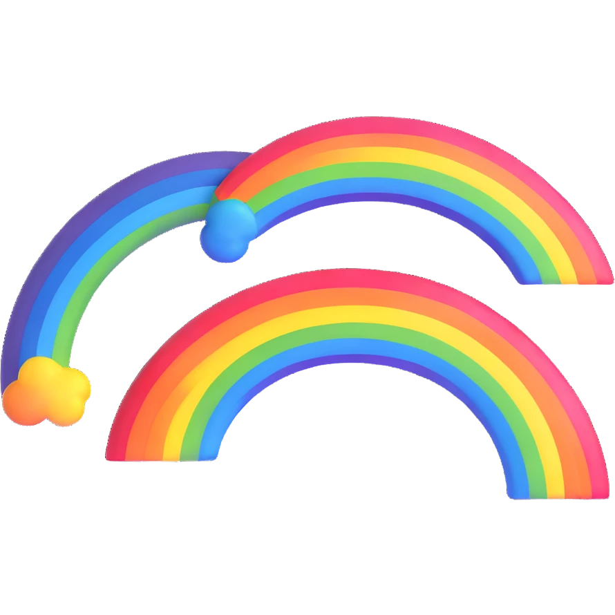 bright rainbow emoji