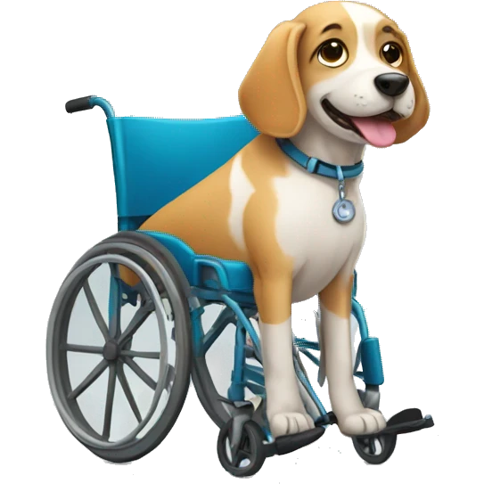 Dog with a wheelchair emoji