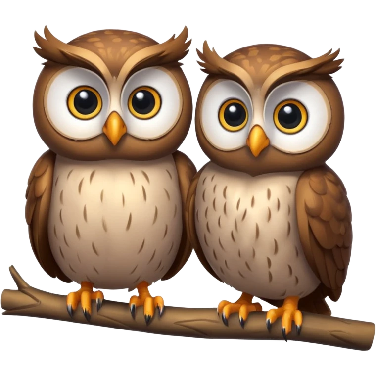 Create a high-quality 3D render that transforms the emojis 🦉 into 3D objects. Pixar-style, 

 emoji