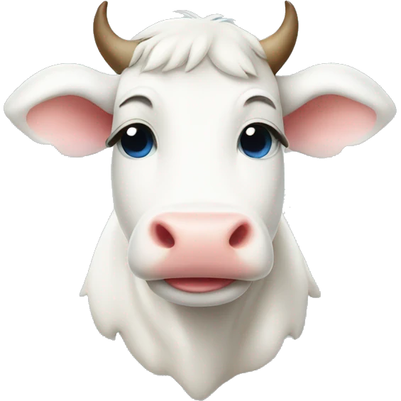 cute white cow emoji