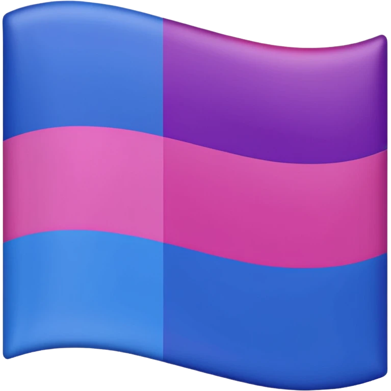 A bisexual flag with three color 🩷💜💙 like the same exact color and three colon like this 🇦🇲 but with the color of the heart emoji