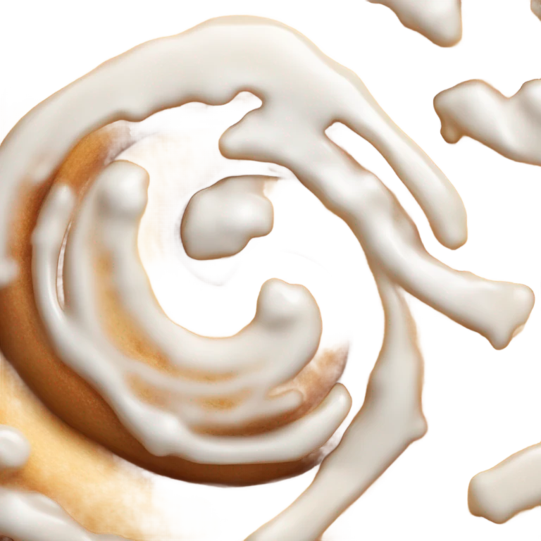 Cinnamon roll with glaze  emoji