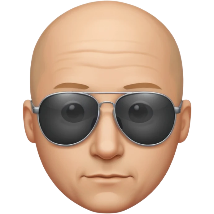Bald guy with sunglasses emoji