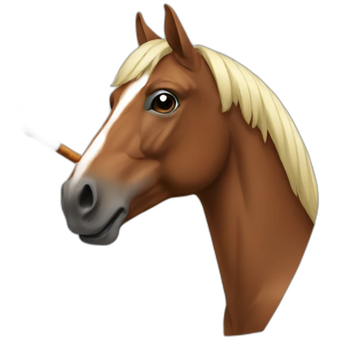 smoking horse emoji
