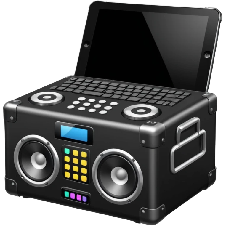 DJ sound box stage 2d angle  emoji