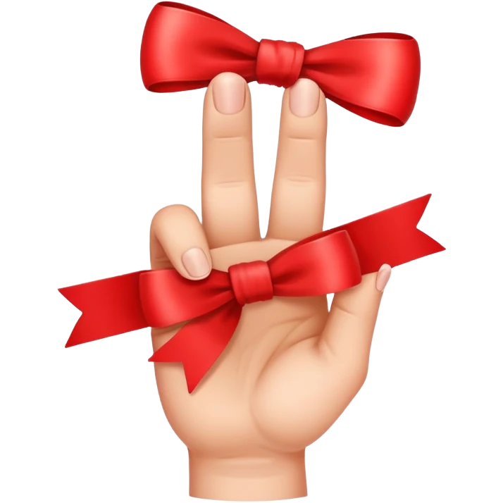 finger with a bow emoji