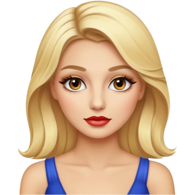 роскошная блондинка с макияжем  emoji