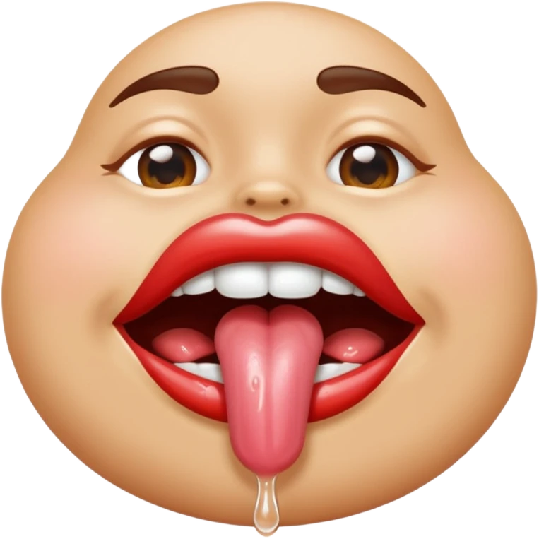 Sexy tongue licking lips  emoji