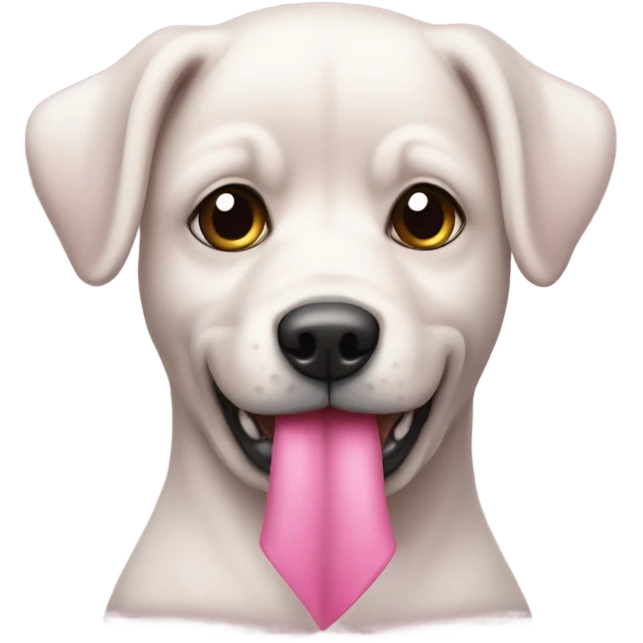 Perro tshitzu con moño rosa emoji