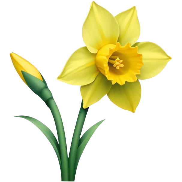 single Daffodil stem emoji