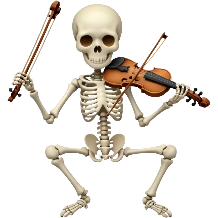 Skeleton playing the violin  emoji