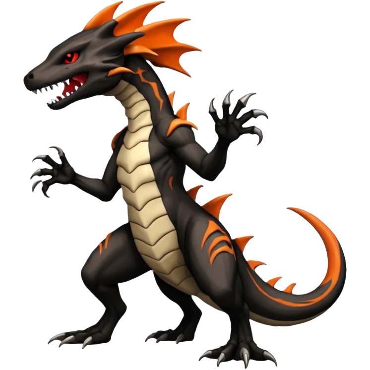  Venom-Marowak-Salandit-hybrid-fantasy-creature (full body) with markings emoji