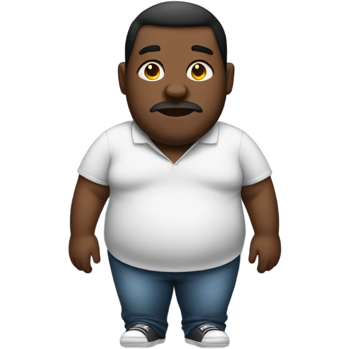 Large overweight black man emoji