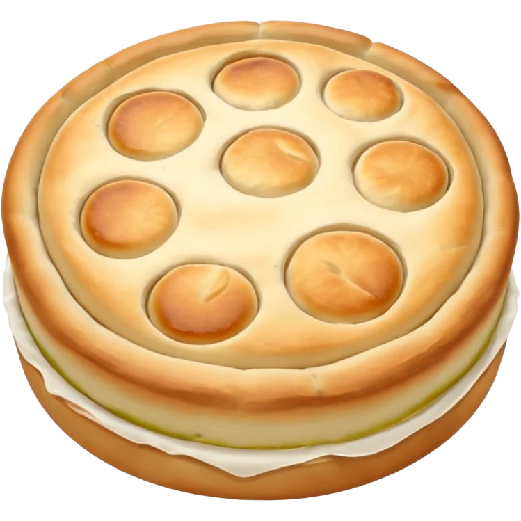 round focaccia classic white emoji