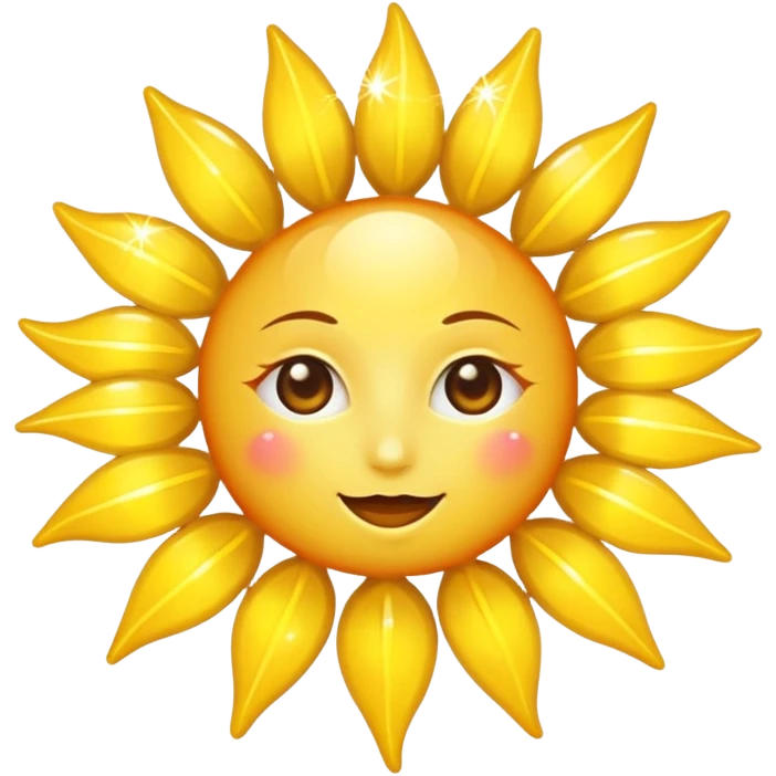 sparkly sun emoji
