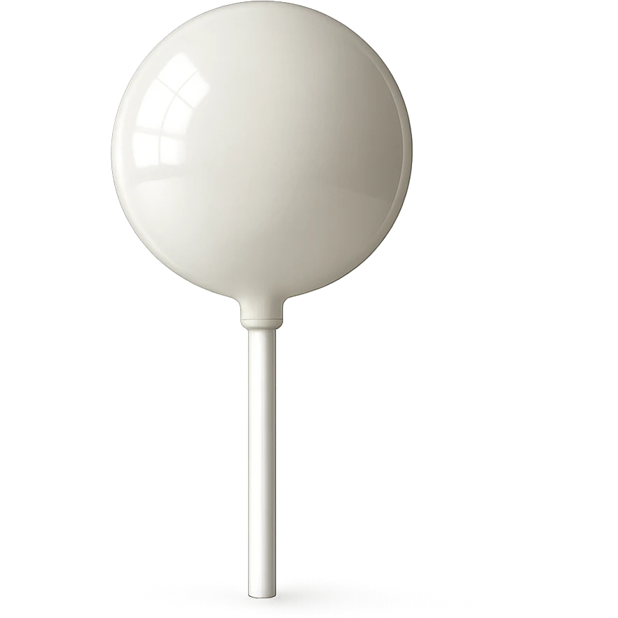 Change the lollipop color to white, keep the background transparent, realistic style. emoji