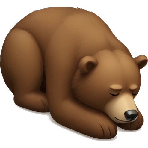 Tired bear emoji