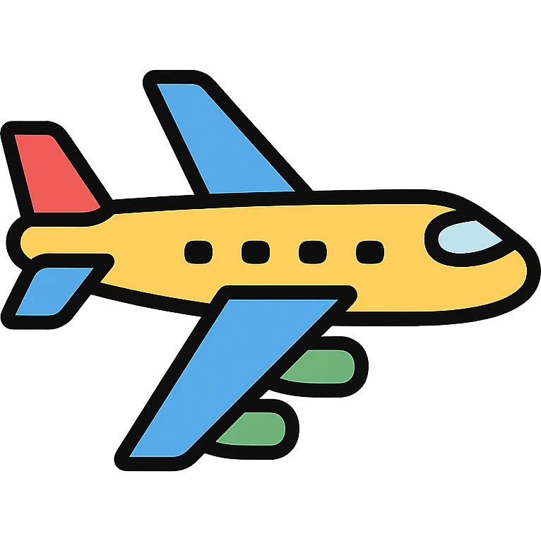 colored airplane icon emoji
