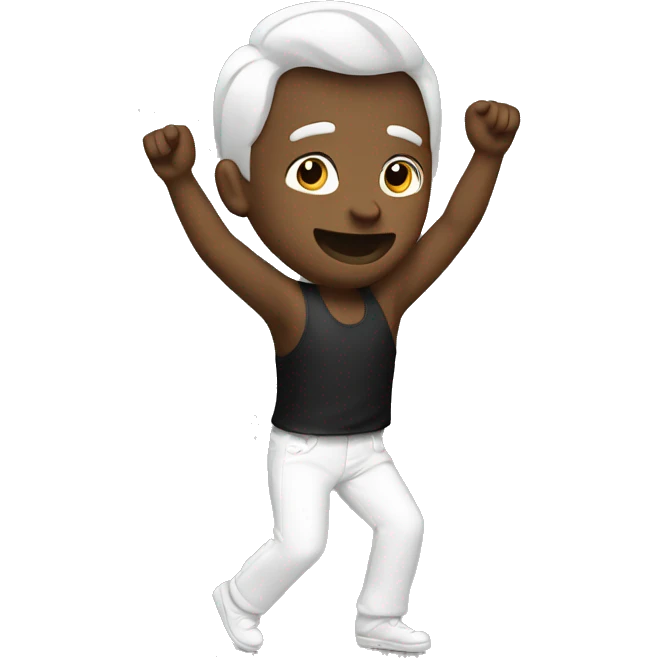 Dancing gay man white  emoji