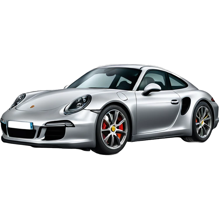 Porsche car silver￼ emoji