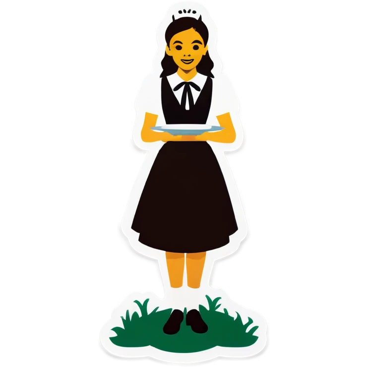 Waitress in a graveyard emoji