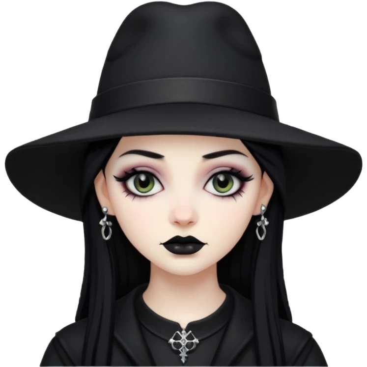 goth in hat emoji