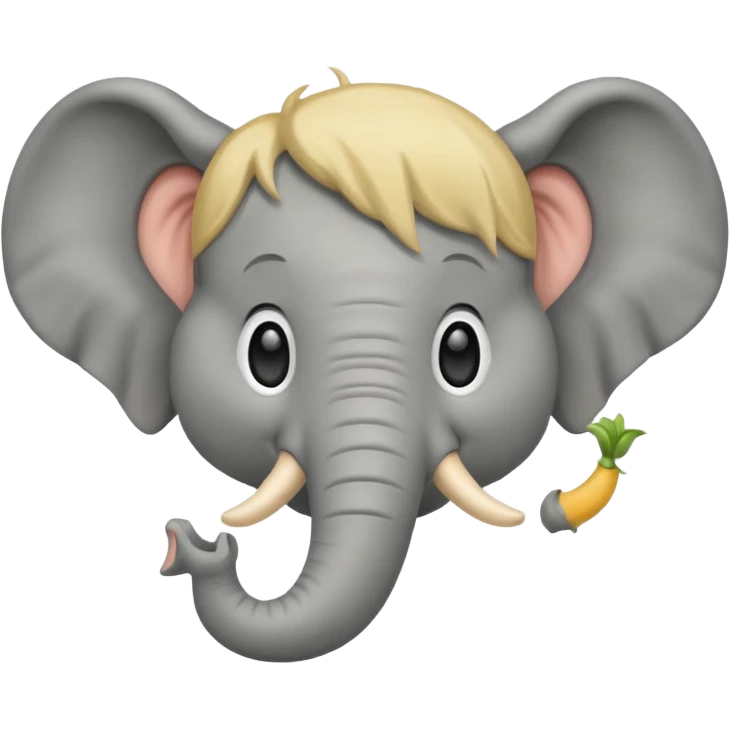 elephant with blonde hair emoji