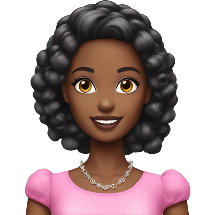 pretty black barbie  emoji