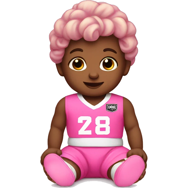  infant wearing pink messie jersey emoji