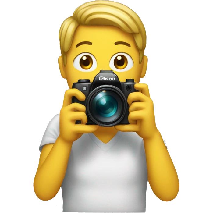 Emoji holding camera emoji